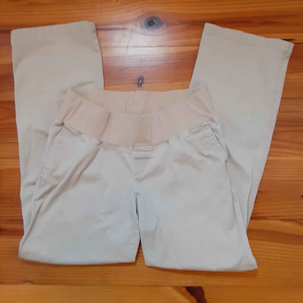 Khaki Maternity Pants by Duo Maternity